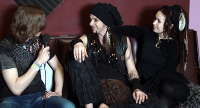 Sic and Jenny from Omnia during the interview with Metal Trails.